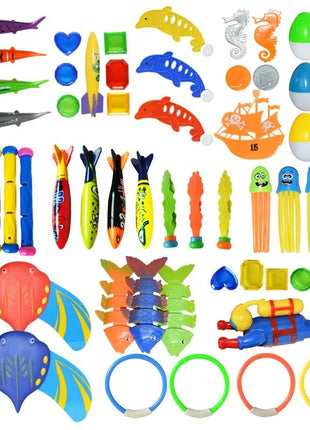 Kids Summer Shark Rocket Throwing Toy Swimming Pool Dive Game Water