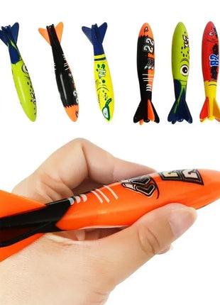 Summer Kids Shark Fish Rocket Pool Toy Diving Games Swimming Pool