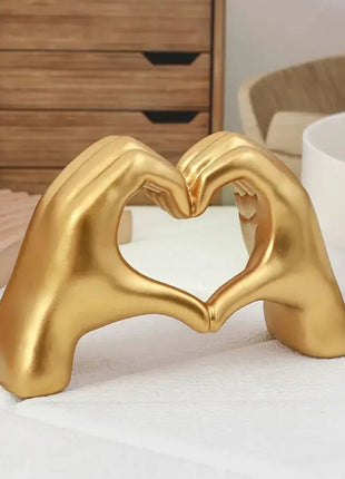 Resin Love Gesture Sculpture Desktop Decoration Sculpture Doll Nordic