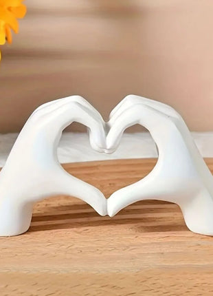 Resin Love Gesture Sculpture Desktop Decoration Sculpture Doll Nordic