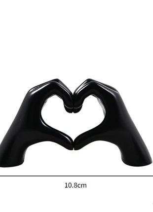 Resin Love Gesture Sculpture Desktop Decoration Sculpture Doll Nordic