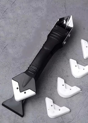 5 in 1 Metal Head Shovel Glue Tool Kit: Silicone Spatula, Caulk