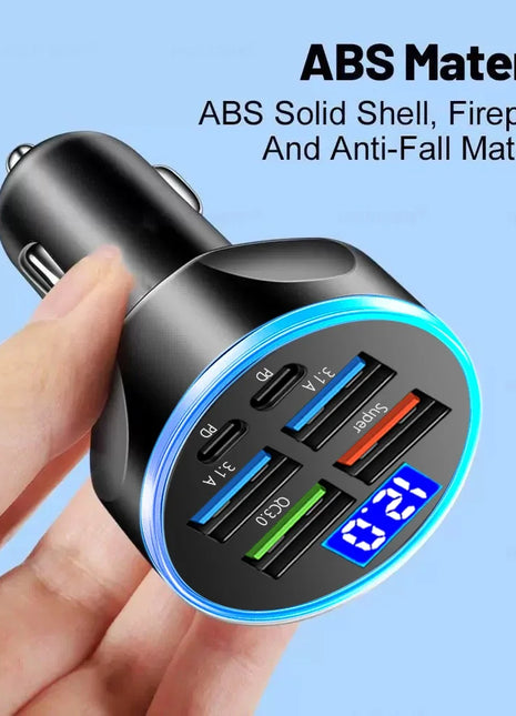 Car Charger 2-6 Ports Fast Quick Charging PD QC3.0 USB Car Phone