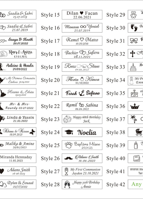 50*Personalized Engraved Bottle Opener Key Chain Wedding Favors