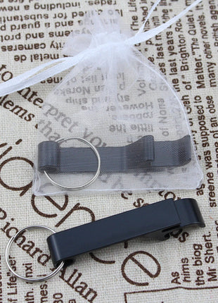 50*Personalized Engraved Bottle Opener Key Chain Wedding Favors