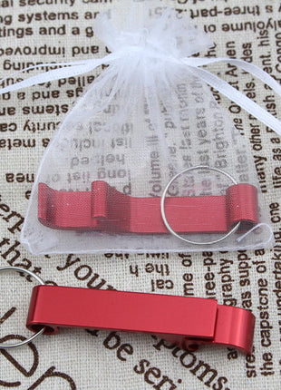 50*Personalized Engraved Bottle Opener Key Chain Wedding Favors