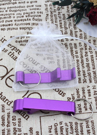 50*Personalized Engraved Bottle Opener Key Chain Wedding Favors