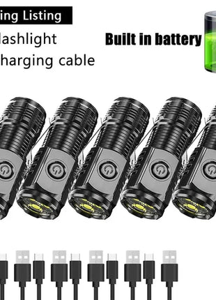 Super Bright Mini 3LED Flashlight With Pen Clip And Tail