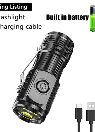 Super Bright Mini 3LED Flashlight With Pen Clip And Tail