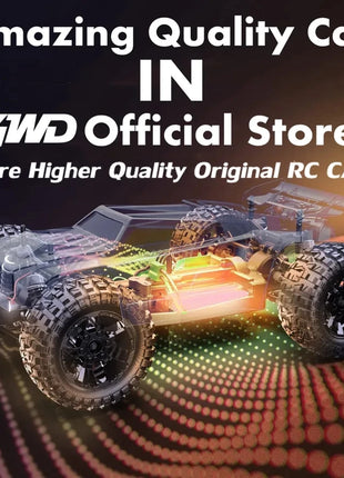 Super Brushless 80KM or 50KM/H 4WD RC Car With LED Remote Control Cars