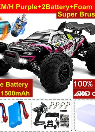 Super Brushless 80KM or 50KM/H 4WD RC Car With LED Remote Control Cars
