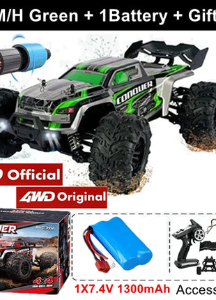 Super Brushless 80KM or 50KM/H 4WD RC Car With LED Remote Control Cars