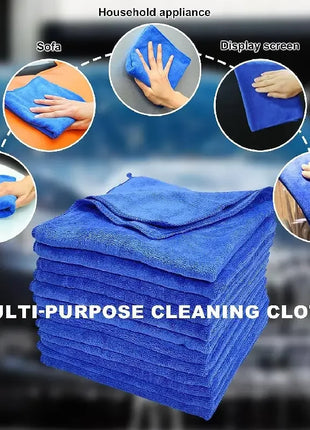 10Pcs Microfiber Towels Car Wash Drying Cloth Towel Household Cleaning