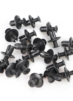 50pcs Car 8mm Hole Plastic Rivets Fastener Push Clip Black Auto
