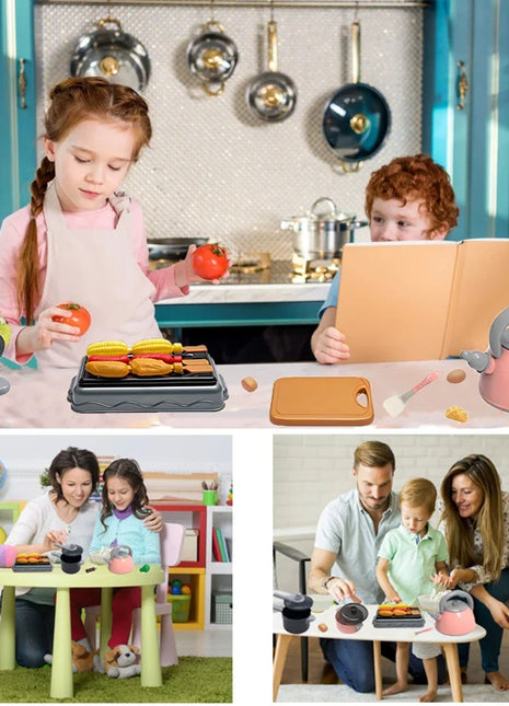 Kids Kitchen Toys Set 59/69 PCS Play Kitchen Accessories Kit with Play