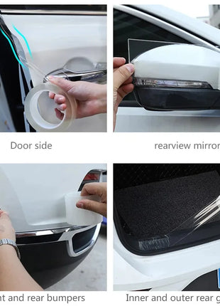 SEAMETAL Car Sticker Transparent Car Door Edge Stickers Anti Scratch