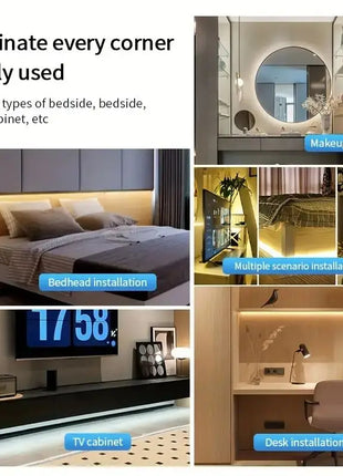 LED COB Light Strip Touch Dimmer Flexible Diode Tape 5V USB Linear