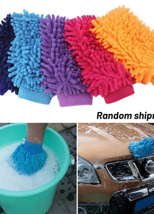 Car Wash Gloves Chenille Coral Fleece Gloves Washing Wiper Car