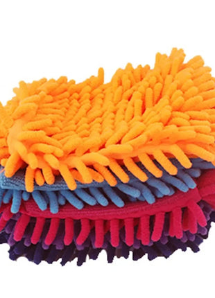 Car Wash Gloves Chenille Coral Fleece Gloves Washing Wiper Car