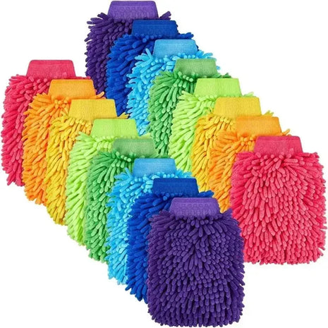 Car Wash Gloves Chenille Coral Fleece Gloves Washing Wiper Car