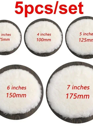 3/4/5/6/7 Inch Polishing Kit Polishing Pad Car Waxing Sponge Disk Wool