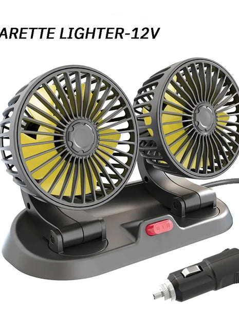 5V 12V 24V Car Fan Cooling Car Fan Dual Head Usb Car Fan 2 Speeds