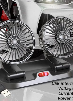 5V 12V 24V Car Fan Cooling Car Fan Dual Head Usb Car Fan 2 Speeds