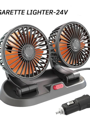 5V 12V 24V Car Fan Cooling Car Fan Dual Head Usb Car Fan 2 Speeds