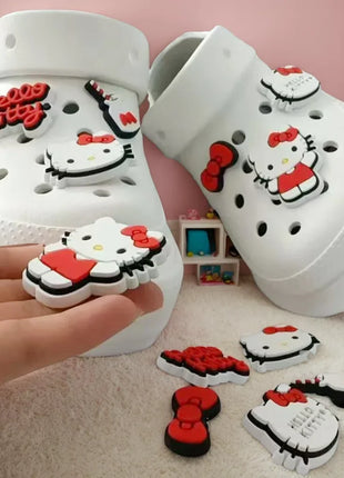 MINISO Sanrio Hello Kitty Shoe Charms DIY Detachable Hole Shoes