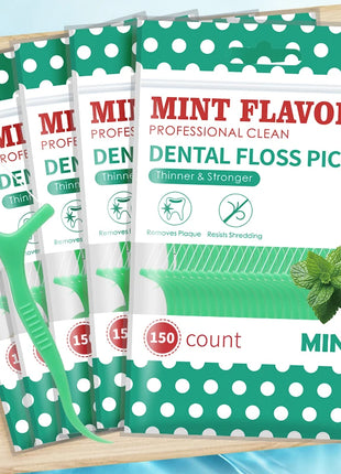 Clearance_600pcs Mint Dental Floss Sticks - Portable ultra-Fine Bagged