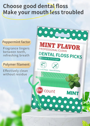 Clearance_600pcs Mint Dental Floss Sticks - Portable ultra-Fine Bagged