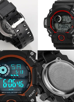 YIKAZE Men's LED Digital Watch Men Sport Watches Fitness Electronic
