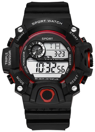 YIKAZE Men's LED Digital Watch Men Sport Watches Fitness Electronic