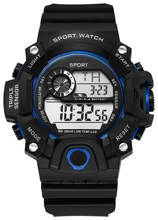 YIKAZE Men's LED Digital Watch Men Sport Watches Fitness Electronic