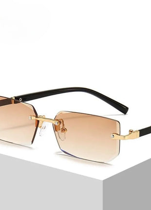 Retro Korean Sunglasses Seaside Frameless Eyeglasse Anti UV400