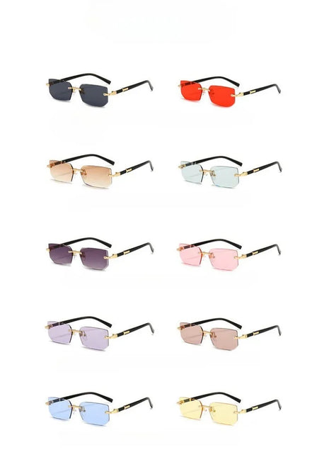 Retro Korean Sunglasses Seaside Frameless Eyeglasse Anti UV400