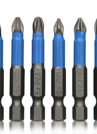 6Pcs Hexagonal Handle Anti Skid Electric Screwdriver Woodworking Cross