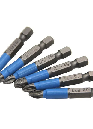 6Pcs Hexagonal Handle Anti Skid Electric Screwdriver Woodworking Cross