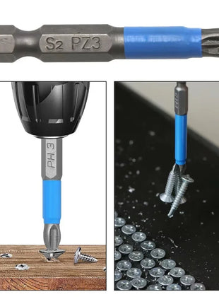 6Pcs Hexagonal Handle Anti Skid Electric Screwdriver Woodworking Cross