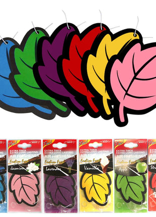 6PCS Car Air Freshener Natural Scented Tea Paper Auto Hanging Vanilla