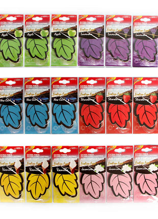 6PCS Car Air Freshener Natural Scented Tea Paper Auto Hanging Vanilla