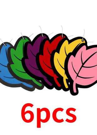 6PCS Car Air Freshener Natural Scented Tea Paper Auto Hanging Vanilla