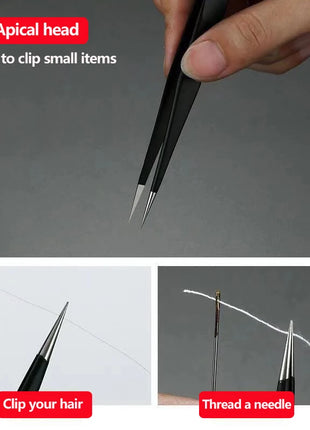 6pcs Precision Tweezers Set ESD Anti-Static Stainless Steel Tweezers