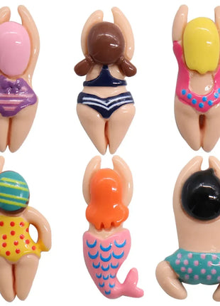6Pcs Swimming Boys Girls Sports Resin Shoes/bags/cups  Ornaments DIY