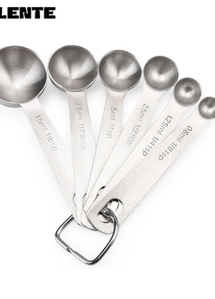 6pcs/set Food-grade Stainless Steel Measuring Spoon Set Sugar Coffee