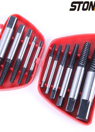 STONEGO 5PCS/6PCS Broken Damaged Screwdriver Extractor Drill Bit Set