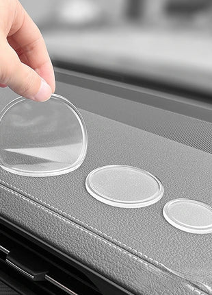 3PCS Car Dashboard Non-Slip Mats, Removable Sticky Silicone Gel Pad,
