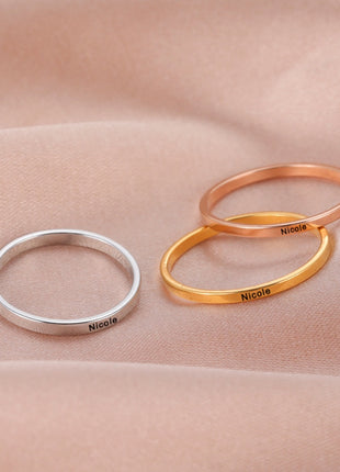 Personalized Name Ring Stainless Steel | Custom Rings Names