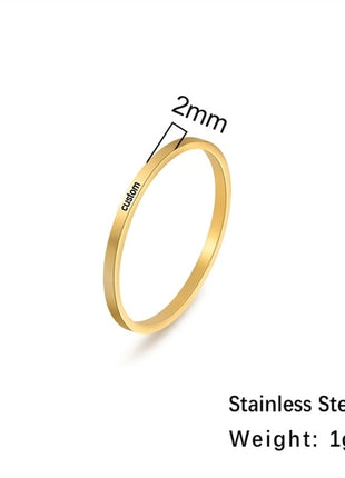 Personalized Name Ring Stainless Steel | Custom Rings Names