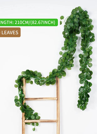2.1M Green Ivy Leaf Hanging Vine Artificial Garland Silk Wall Plant